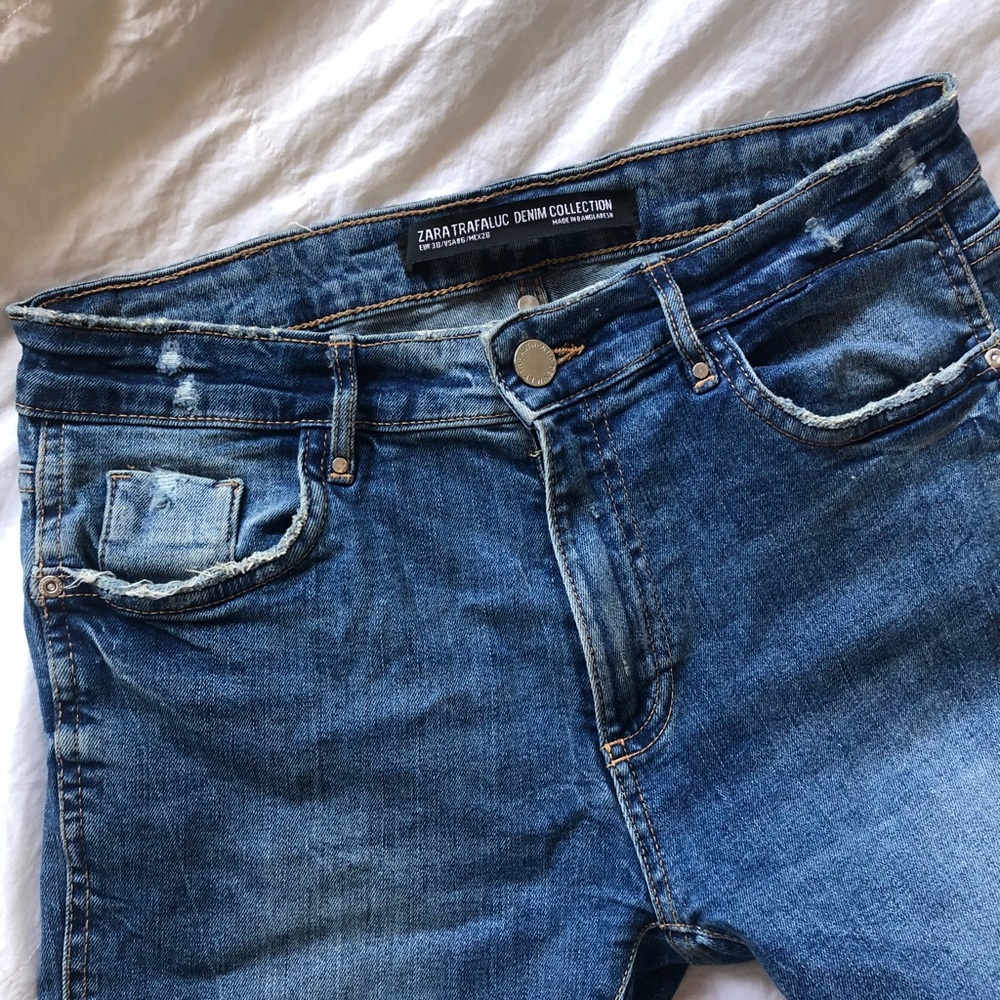 Zara ripped denim pants